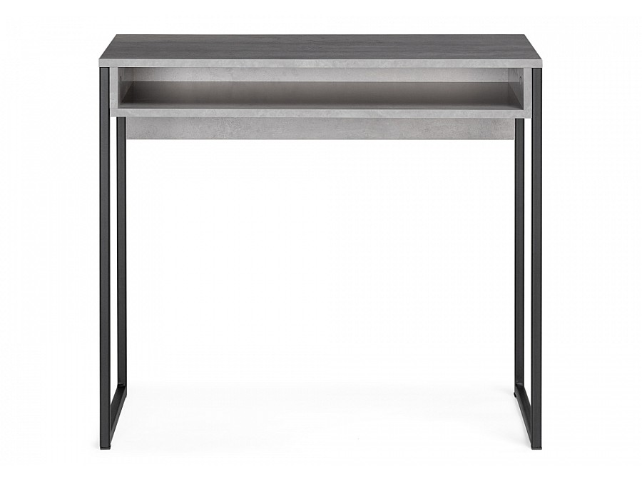 Компьютерный стол Лео Лофт 85х39х75 бетон / матовый черный
