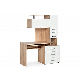 Компьютерный стол Джаз-17 левый 130х60х166,8 дуб сонома