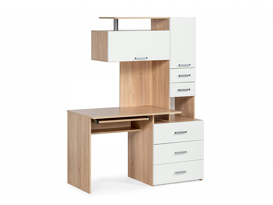 Компьютерный стол Джаз-17 левый 130х60х166,8 дуб сонома