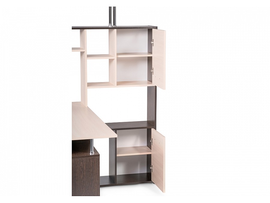 Компьютерный стол КС-15 142,7х130х175,2 венге / дуб молочный правый