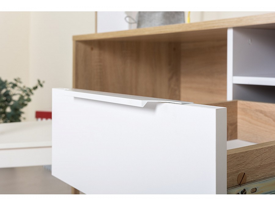 Комфорт 12.95 дуб сонома / белый PE шагрень