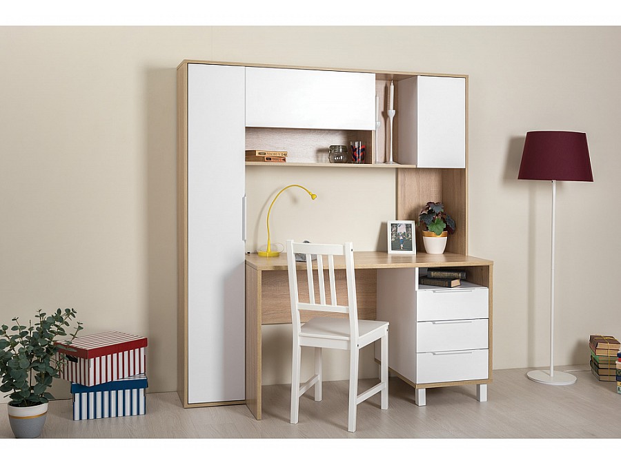 Комфорт 12.95 дуб сонома / белый PE шагрень