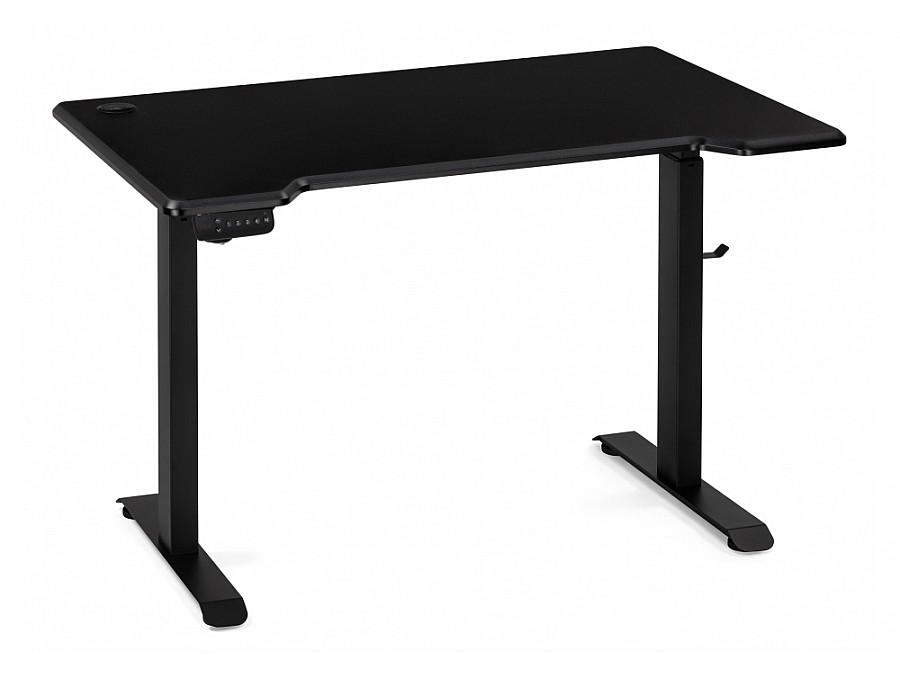 Компьютерный стол Маркос с механизмом подъема 120х75х75 черный /шагрень черная