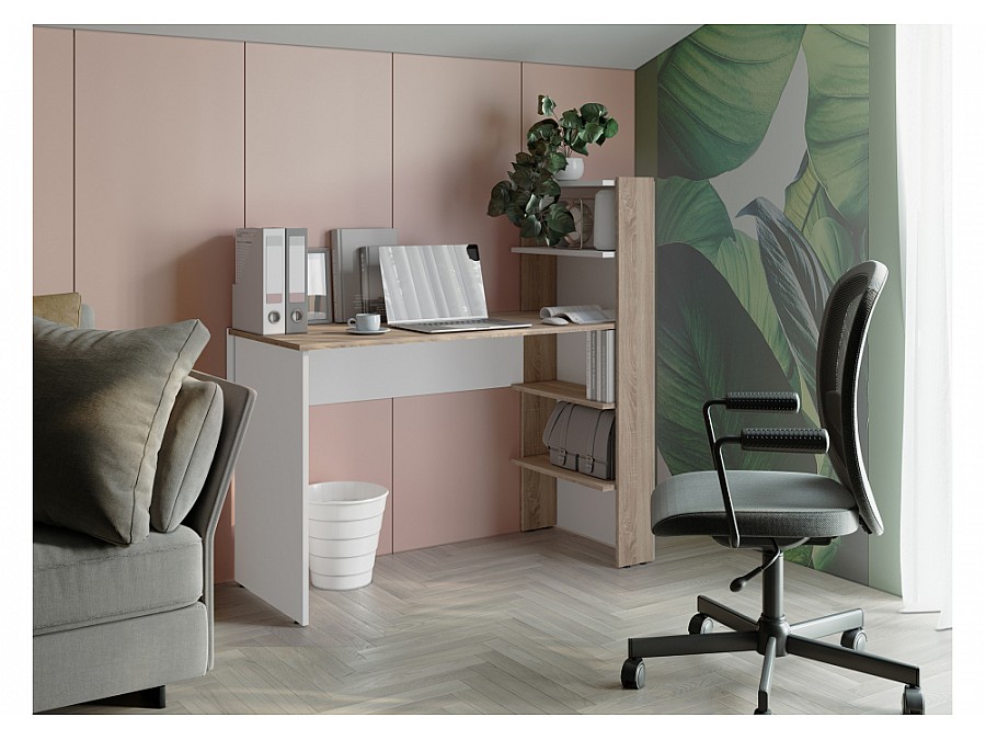 Компьютерный стол Арлет сонома / белый