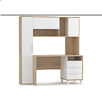 Компьютерный стол Комфорт 12.95 дуб сонома / белый PE шагрень