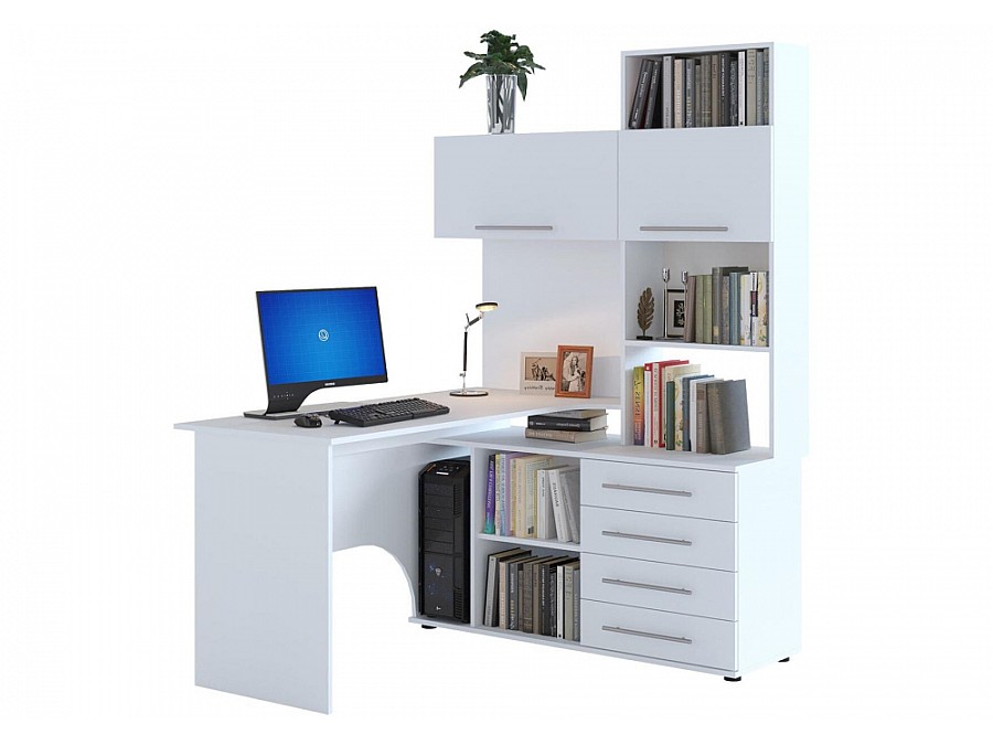 Компьютерный стол КСТ-14П 140х123,5х182,8 белый правый