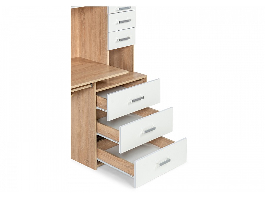 Компьютерный стол Джаз-17 левый 130х60х166,8 дуб сонома