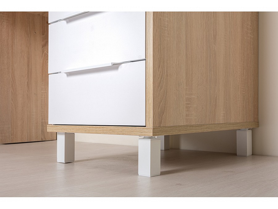 Комфорт 12.95 дуб сонома / белый PE шагрень