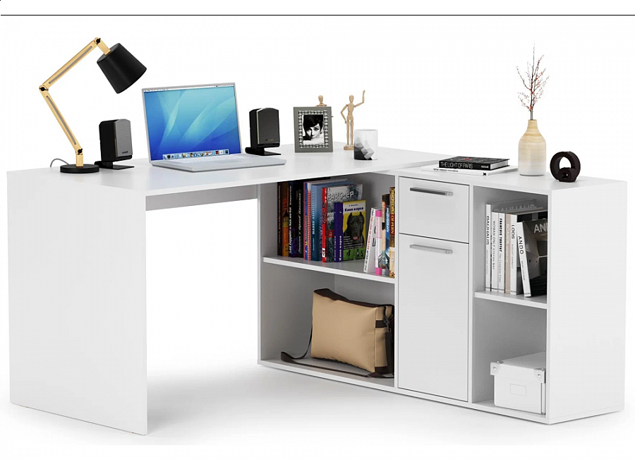 Компьютерный стол Лайт 03.245F белый гладкий 101