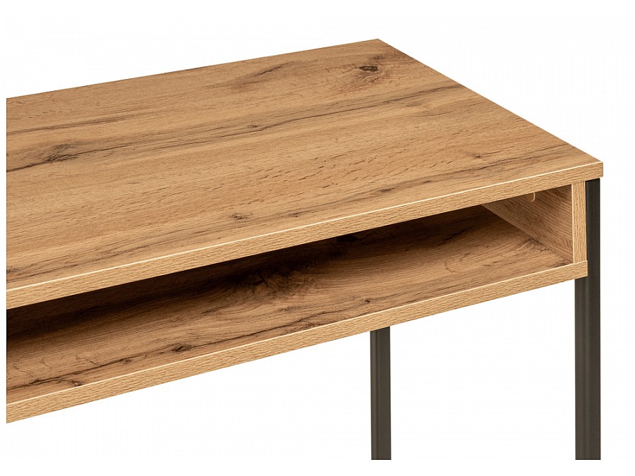 Компьютерный стол Лео Лофт 85х39х75 дуб вотан / матовый черный