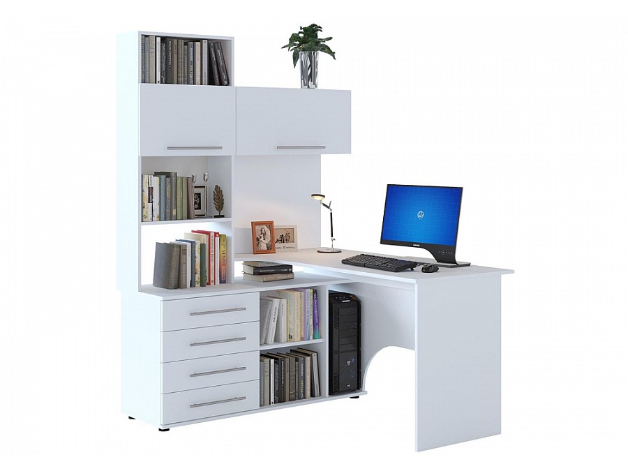 Компьютерный стол КСТ-14Л 140х123,5х182,8 белый левый