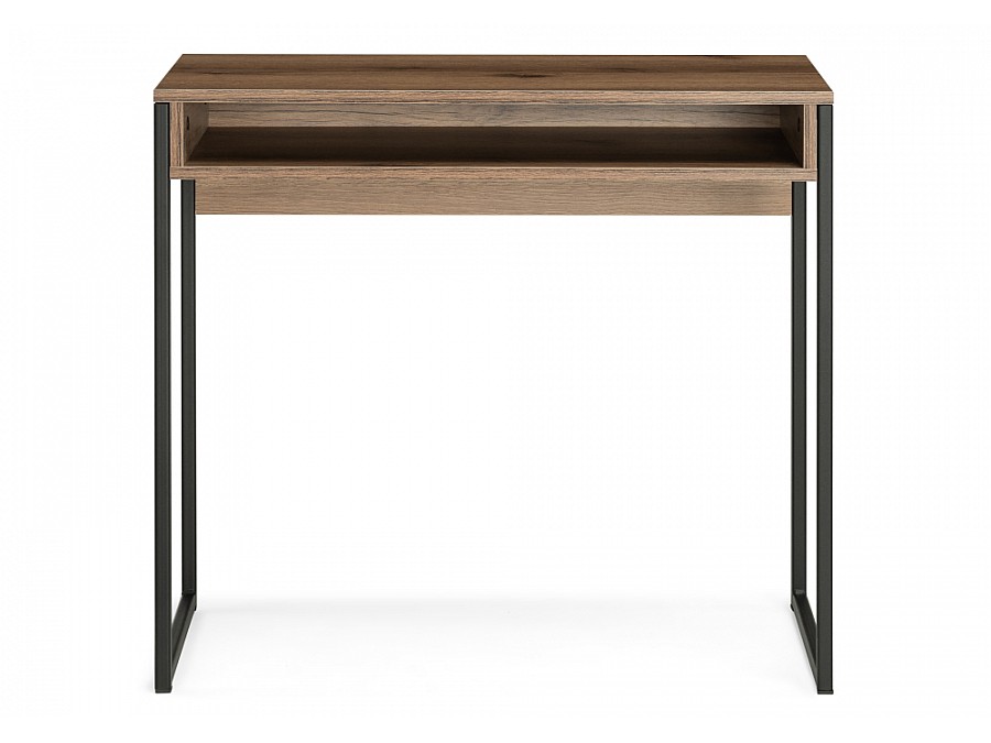 Компьютерный стол Лео Лофт 85х39х75 черный матовый / дуб делано темный