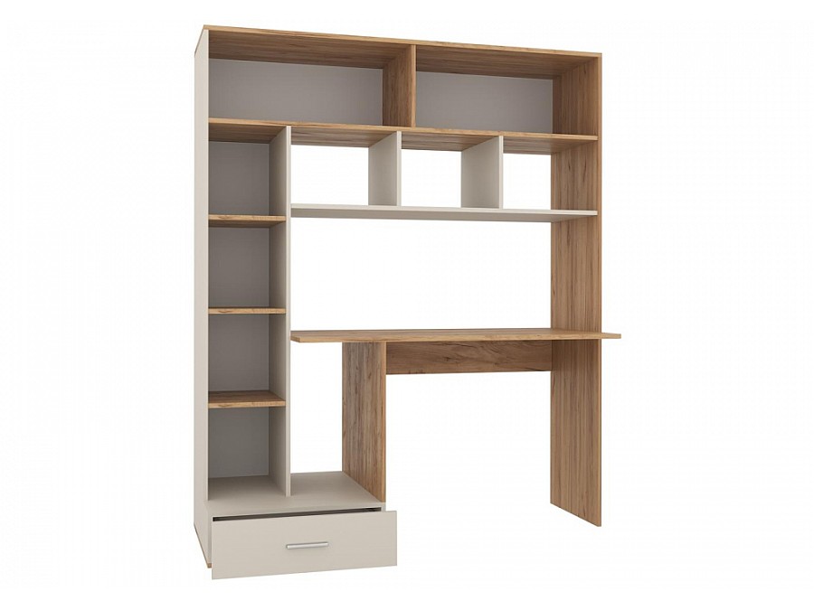 Компьютерный стол Бишоп 1 150х57х180 дуб крафт золотой / кашемир