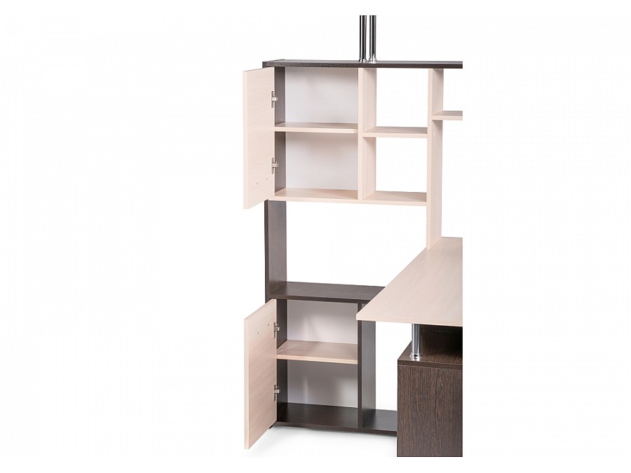 Компьютерный стол КС-15 142,7х130х175,2 венге / дуб молочный левый