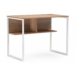 Компьютерный стол Клер Лофт 100х57х75 дуб делано светлый / матовый белый