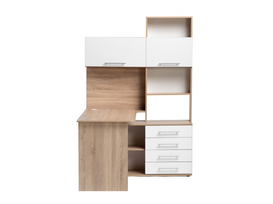 Компьютерный стол КСТ-14П 140х123,5х182,8 правый дуб сонома / белый