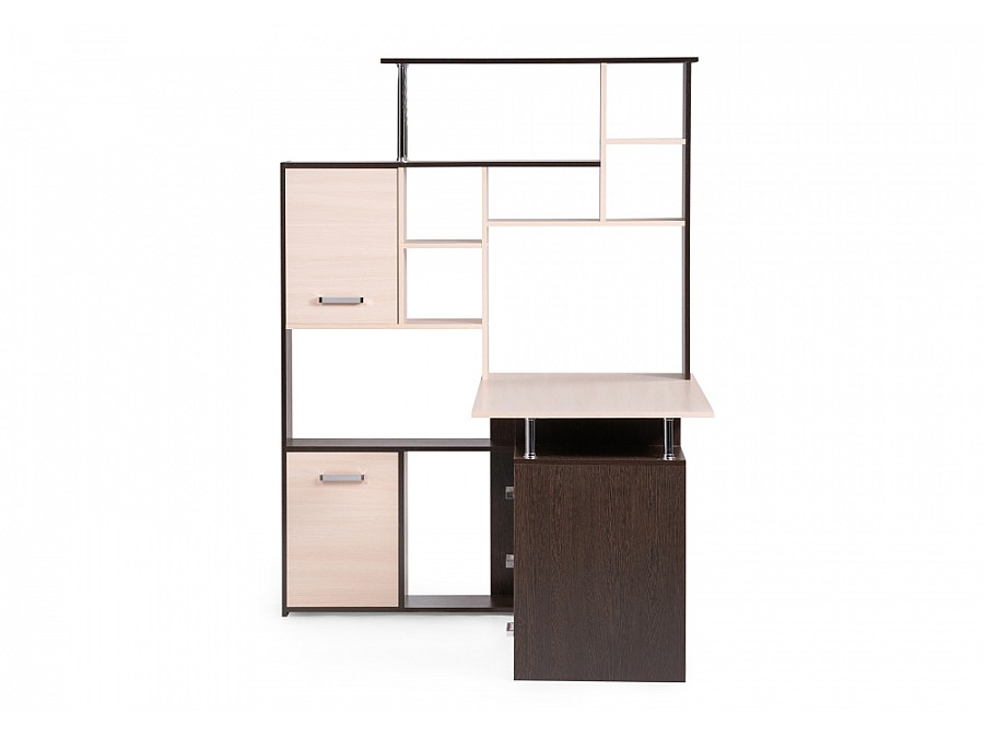 Компьютерный стол КС-15 142,7х130х175,2 венге / дуб молочный левый