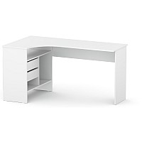 Компьютерный стол СПм-25 145х81х74 левый белый