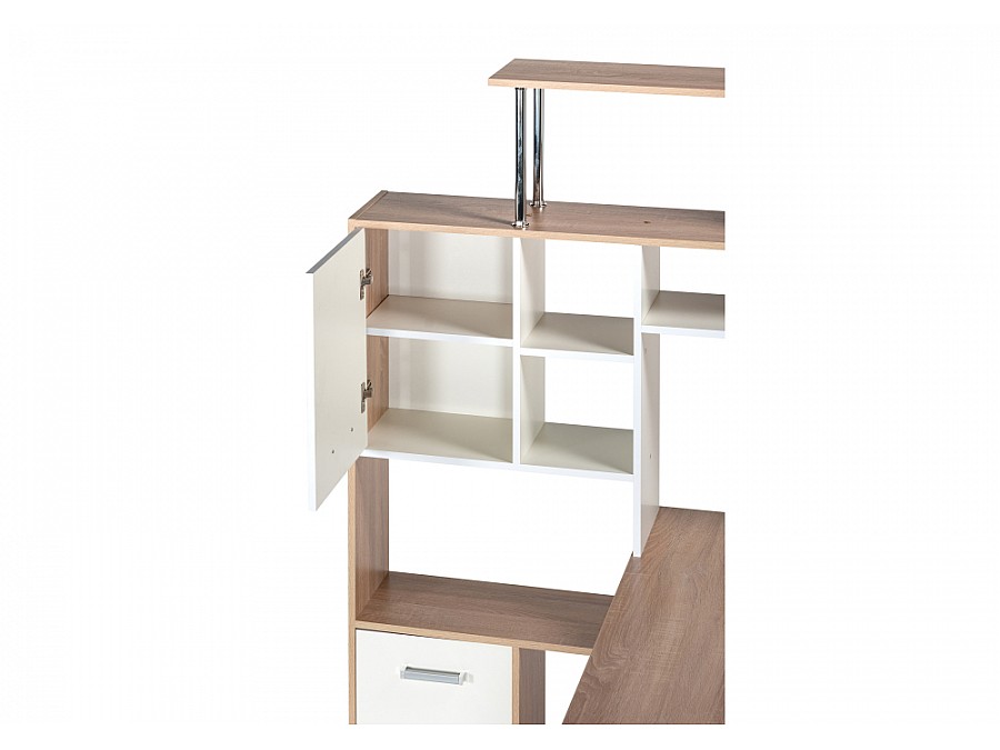 Компьютерный стол КС15 142,7х130х175,2 левый дуб сонома