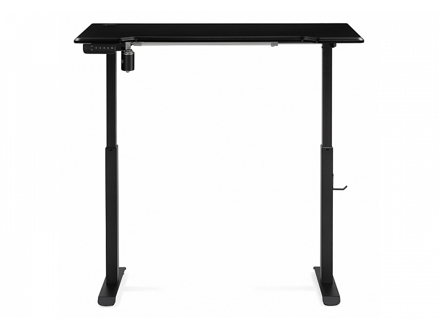 Компьютерный стол Маркос с механизмом подъема 120х75х75 черный /шагрень черная