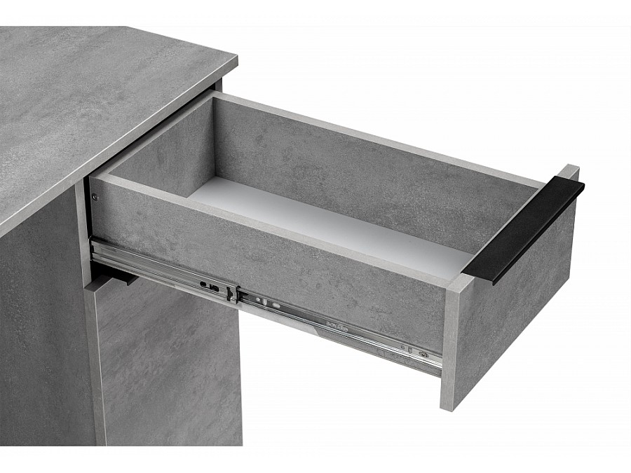 Компьютерный стол Бэтти Лофт 116х60х75 бетон / черный