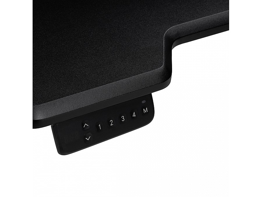 Компьютерный стол Маркос с механизмом подъема 120х75х75 черная шагрень / белый