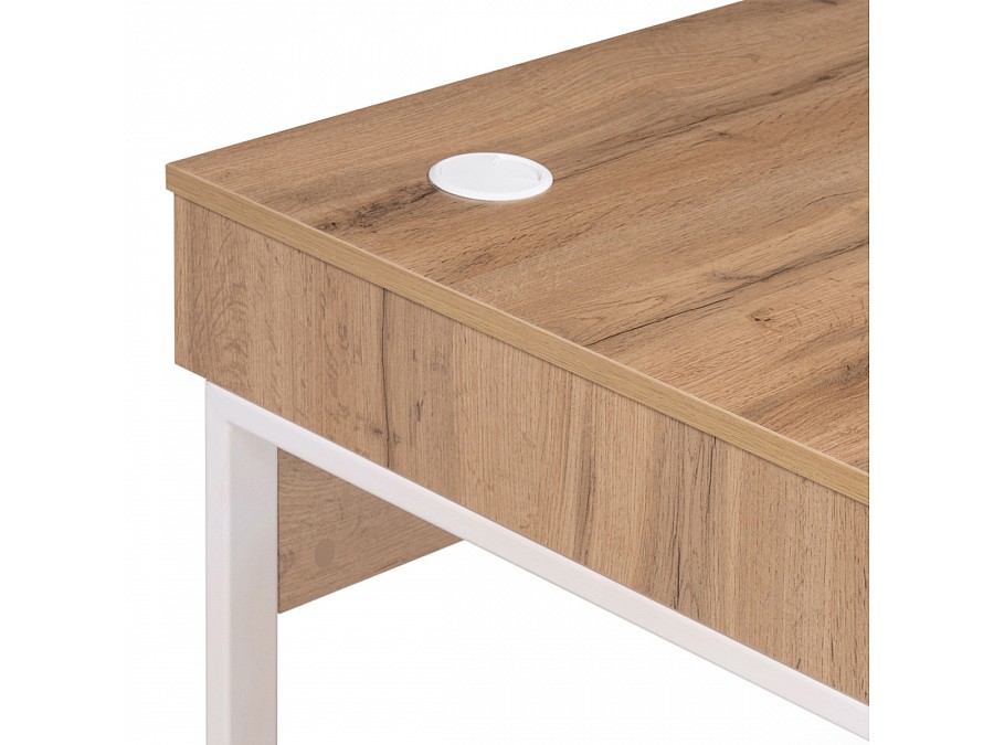 Компьютерный стол Реус дуб вотан / белый