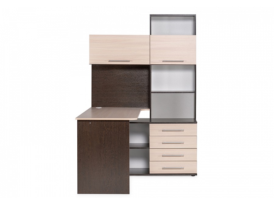 Компьютерный стол КСТ-14П 140х123,5х182,8 правый венге / беленый дуб