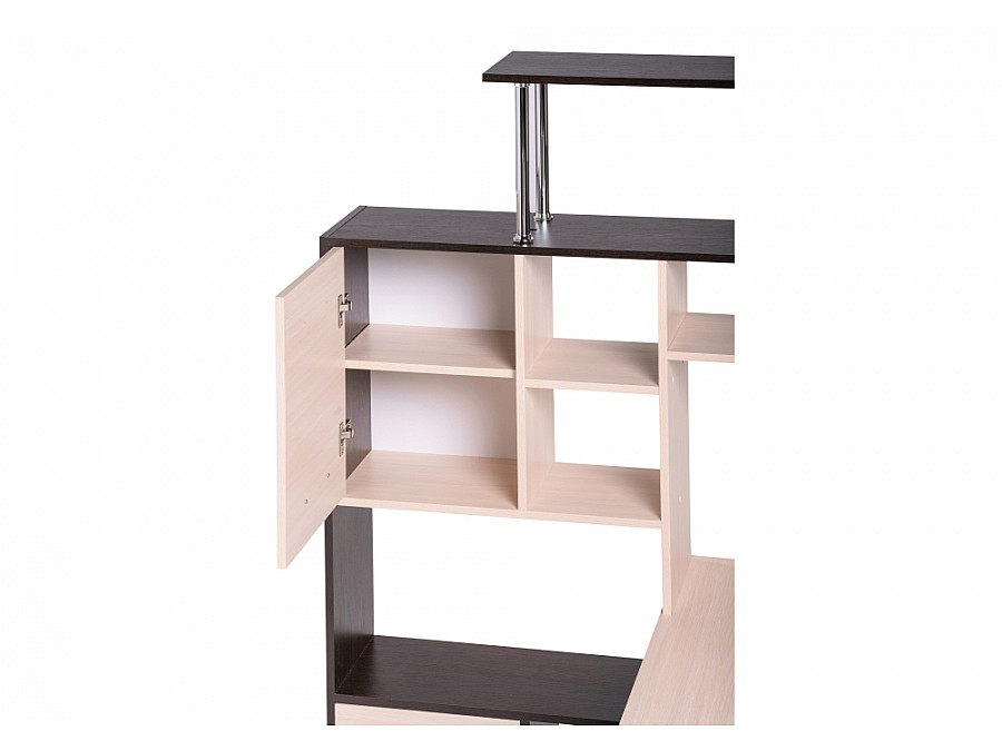 Компьютерный стол КС-15 142,7х130х175,2 венге / дуб молочный левый