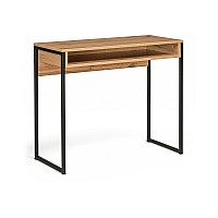Компьютерный стол Лео Лофт 85х39х75 дуб вотан / матовый черный