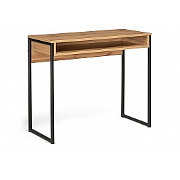 Компьютерный стол Лео Лофт 85х39х75 дуб вотан / матовый черный