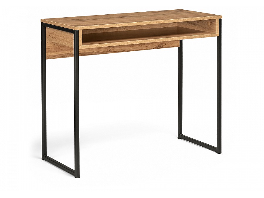 Компьютерный стол Лео Лофт 85х39х75 дуб вотан / матовый черный