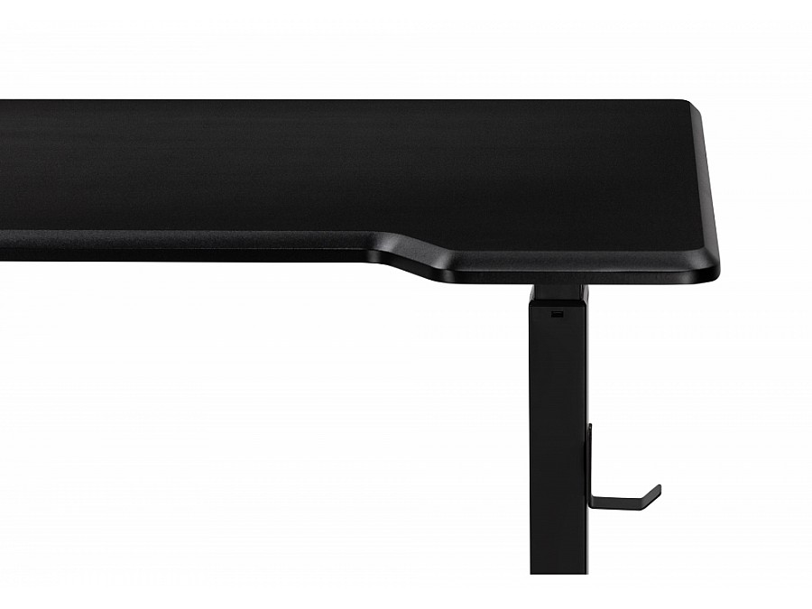 Компьютерный стол Маркос с механизмом подъема 120х75х75 черный /шагрень черная
