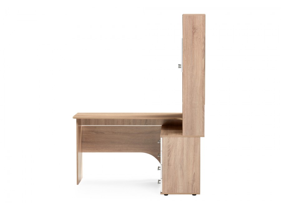 Компьютерный стол КСТ-14П 140х123,5х182,8 правый дуб сонома / белый