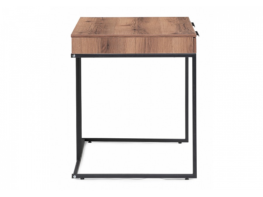 Компьютерный стол Льюис Лофт 120х65х75 дуб делано темный / черный матовый