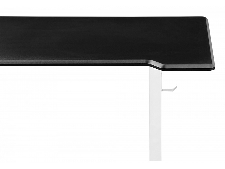 Компьютерный стол Маркос с механизмом подъема 140х80х75 черная шагрень / белый