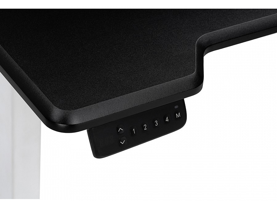 Компьютерный стол Маркос с механизмом подъема 120х75х75 черная шагрень / белый