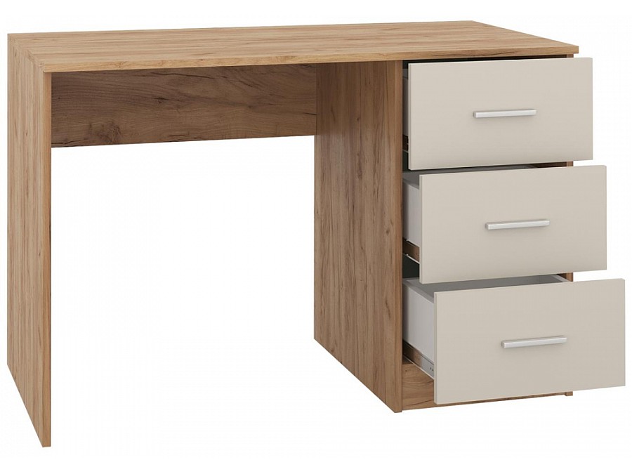Компьютерный стол Бишоп 3 дуб крафт золотой / кашемир