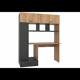 Компьютерный стол Бишоп 1 150х57х180 дуб крафт золотой / антрацит