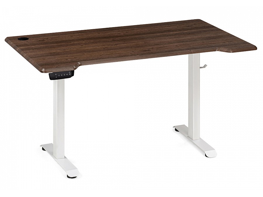 Компьютерный стол Маркос с механизмом подъема 140х80х75 орех кантри / белый