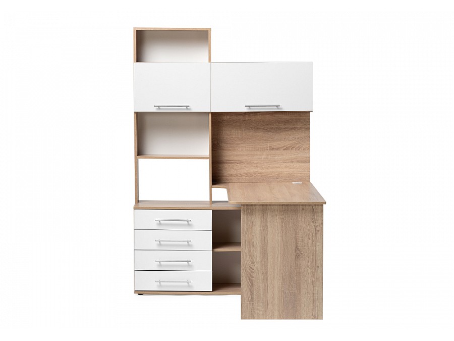 Компьютерный стол КСТ-14Л 140х123,5х182,8 левый дуб сонома / белый