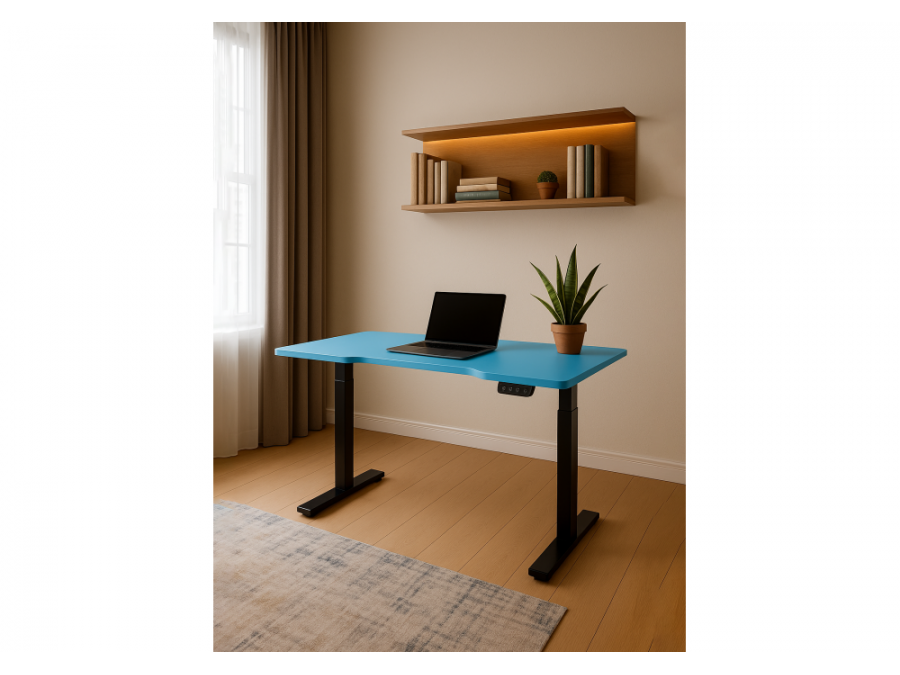 Маркос 140х80 голубой / черный