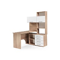 Компьютерный стол КСТ-14П 140х123,5х182,8 правый дуб сонома / белый