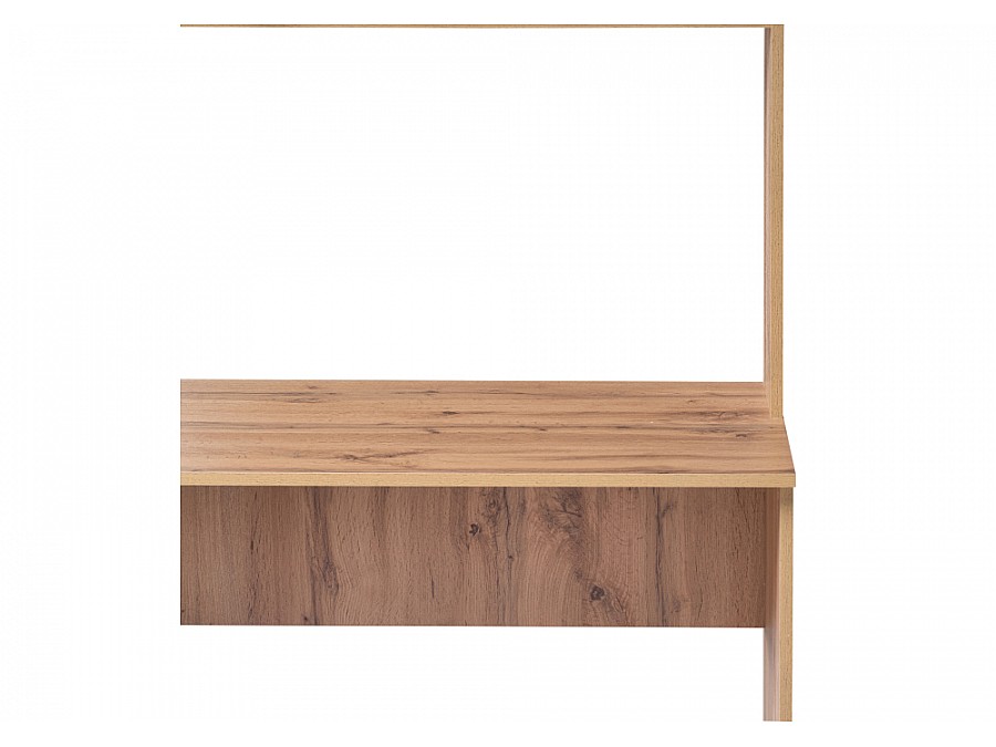 Компьютерный стол Лайт 03.243 150х57х180 дуб золотой (craft) / белый премиум