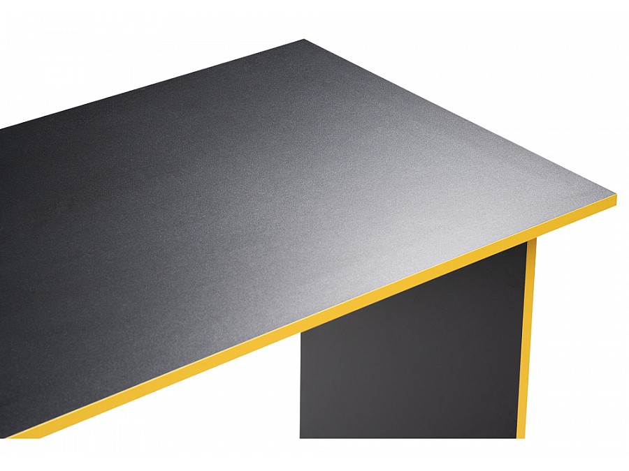 Компьютерный стол Эрмтрауд 110х60х75 черный / желтый