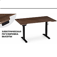 Компьютерный стол Маркос с механизмом подъема 140х80х75 черный / кантри орех