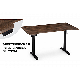 Компьютерный стол Маркос с механизмом подъема 140х80х75 черный / кантри орех