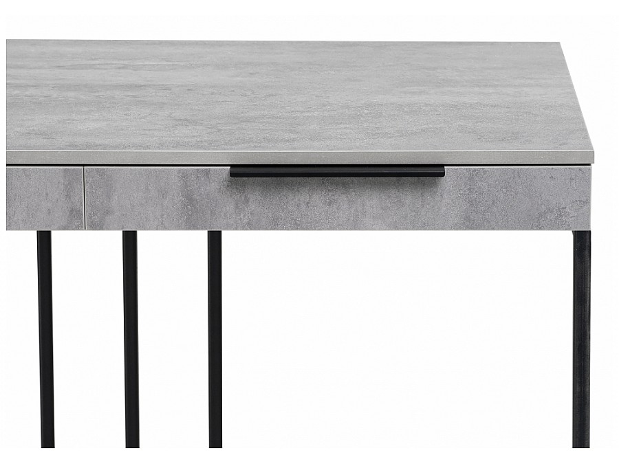 Компьютерный стол Льюис Лофт 120х65х75 бетон / черный матовый