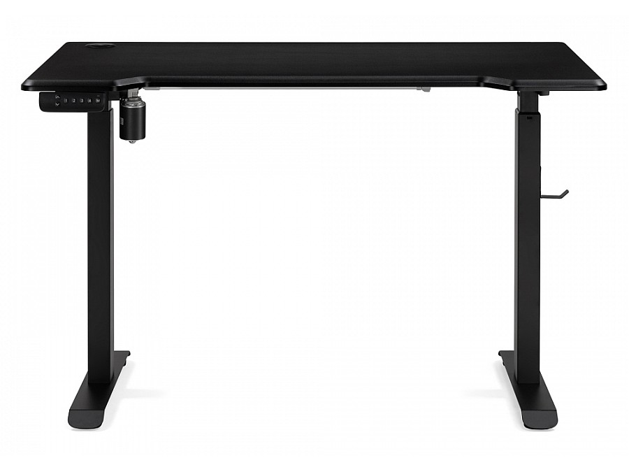 Компьютерный стол Маркос с механизмом подъема 120х75х75 черный /шагрень черная