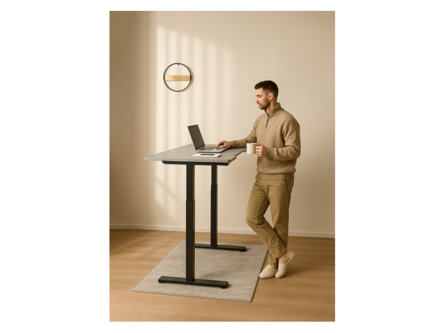 Маркос 140х80 светло-серый / черный